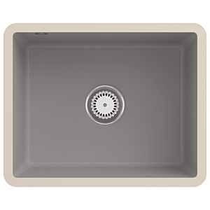 Villeroy und Boch Unterbauspüle 331001KD mit Ablaufgarnitur und Handbetätigung, Fossil