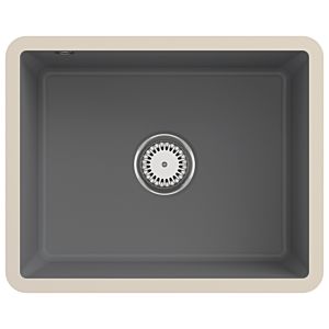 Villeroy und Boch Unterbauspüle 331001SL mit Ablaufgarnitur und Handbetätigung, Stone