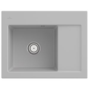 Villeroy and Boch Subway 45 Compact built-in sink 331201SM left, with waste set, manual operation, 650 x 510 mm, steam CeramicPlus