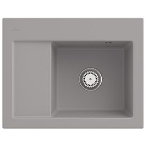 Villeroy und Boch Subway 45 Compact Einbauspüle 331301KD rechts, mit Ablaufgarnitur, 650 x 510 mm, Handbetätigung, fossil CeramicPlus