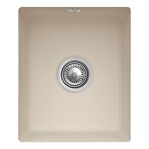 Villeroy and Boch undermount sink 332402AM with drain fitting and eccentric operation, Almond