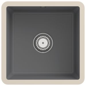 Villeroy und Boch Unterbauspüle 332501SL mit Ablaufgarnitur und Handbetätigung, Stone