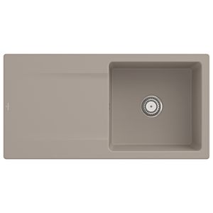 Villeroy et Boch Siluet évier 333601AM avec garniture de vidage et commande manuelle, Amande