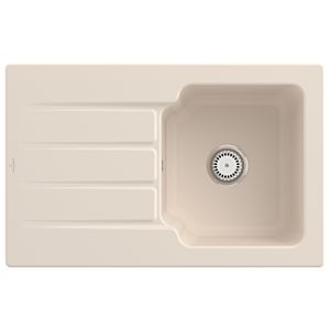 Villeroy and Boch Architectura MetalRim sink 334001FU Ivory, waste set with manual operation