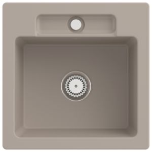 Villeroy und Boch Siluet Spüle 334501AM mit Ablaufgarnitur und Handbetätigung, Almond