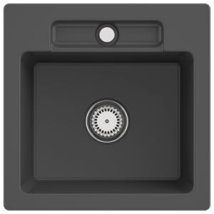 Villeroy et Boch Siluet évier 334501i4 avec garniture de vidage et fonctionnement manuel, Graphit