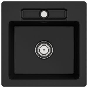 Villeroy and Boch Siluet sink 334501J0 with waste set and manual operation, chromite