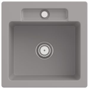 Villeroy und Boch Siluet Spüle 334501KD mit Ablaufgarnitur und Handbetätigung, Fossil