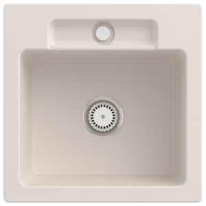 Villeroy und Boch Siluet Spüle 334501KR mit Ablaufgarnitur und Handbetätigung, Crema