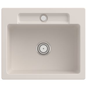 Villeroy und Boch Siluet Spüle 334601KR mit Ablaufgarnitur und Handbetätigung, Crema