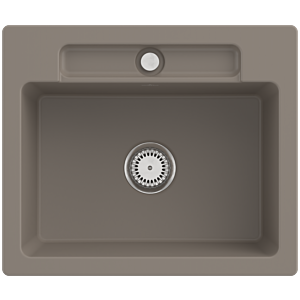 Villeroy et Boch Siluet évier 334602TR avec garniture de vidage et actionnement excentrique, Bois