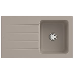 Villeroy und Boch Architectura Spüle 335001AM mit Ablaufgarnitur und Handbetätigung, Almond