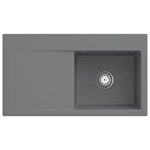 Villeroy and Boch Subway Style 50 built-in sink 335101SL basin right, drain fitting with manual operation, 900 x 510 mm, Stone