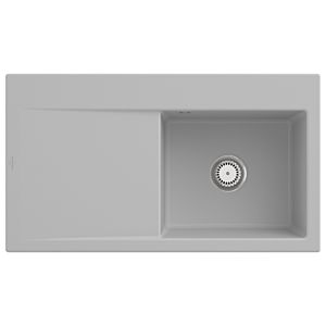 Villeroy and Boch Subway Style 50 built-in sink 335101SM basin right, drain fitting with manual operation, 900 x 510 mm, Steam