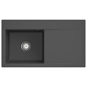 Villeroy and Boch Subway Style 50 built-in sink 335201i4 left, with waste set, 900 x 510 mm, manual operation, graphite CeramicPlus