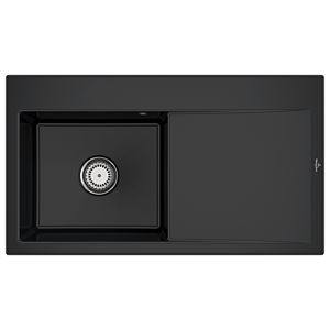 Villeroy and Boch Subway Style 50 built-in sink 335201S5 left, with waste set, 900 x 510 mm, manual operation, ebony