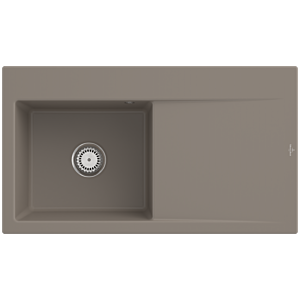 Villeroy and Boch Subway Style 50 built-in sink 335201TR left, with waste set, 900 x 510 mm, manual operation, timber CeramicPlus