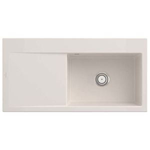 Villeroy und Boch Subway Style 60 Einbauspüle 336101KR Becken rechts, Ablaufgarnitur mit Handbetätigung, 1000 x 510 mm, Crema
