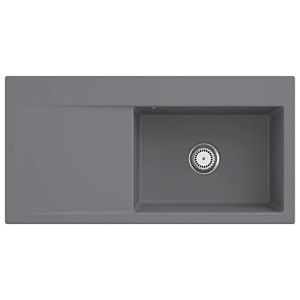 Villeroy and Boch Subway Style 60 built-in sink 336101SL basin right, drain fitting with manual operation, 1000 x 510 mm, Stone