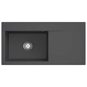 Villeroy and Boch Subway Style 60 built-in sink 336201i4 basin left, drain fitting with manual operation, 1000 x 510 mm, Graphite