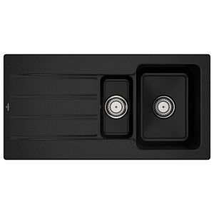 Villeroy & Boch Architectura MetalRim évier encastré 336501J0 avec garniture d&#39;écoulement et fonctionnement manuel, chromite