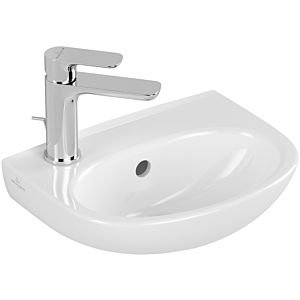 Villeroy und Boch O.novo Waschtisch 43403LR1 36x27,5cm, oval, ohne Überlauf, Hahnloch rechts durchgestochen, weiß C-plus