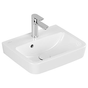 Villeroy und Boch O.novo Handwaschbecken 434445T2 45x37cm, eckig, mit Hahnloch, mit Überlauf, weiß AntiBac C-Plus