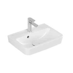 Villeroy and Boch O.novo Cloakroom basin 43445001 50x37cm, square, with tap hole, with overflow, white