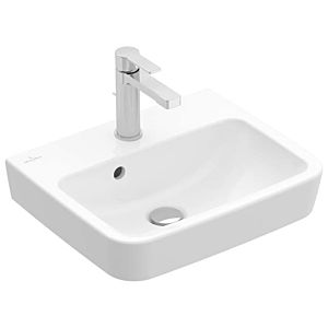 Villeroy und Boch O.novo Handwaschbecken 434450R1 50x37cm, eckig, mit Hahnloch, mit Überlauf, weiß C-plus