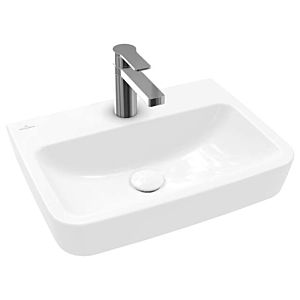 Villeroy and Boch O.novo Cloakroom basin 43445101 50x37cm, square, with tap hole, without overflow, white