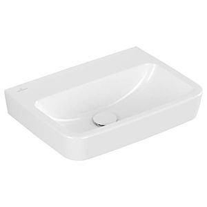 Villeroy und Boch O.novo Handwaschbecken 434453R1 50x37cm, eckig, ohne Hahnloch, ohne Überlauf, weiß C-plus