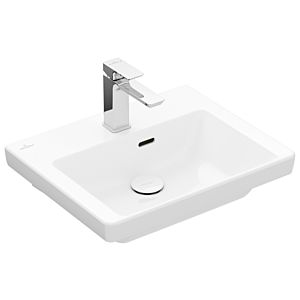 Villeroy und Boch Subway 3.0 Handwaschbecken 43705001 50x40cm, mit Hahnloch/mit Überlauf, weiß