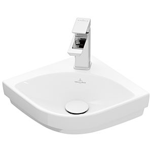 Villeroy und Boch Subway 3.0 Eck-Handwaschbecken 437146R1 32cm Schenkellänge, mit Hahnloch/ohne Überlauf, weiß C-plus