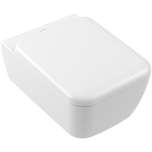 Villeroy and Boch Skyla WC set combi-pack 4682CLRW 370x530x310mm, wall-mounted, with TwistFlush, Stone White CeramicPlus