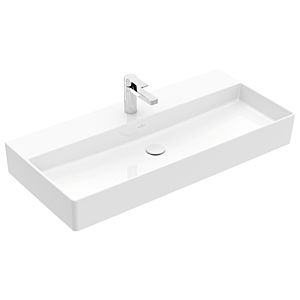 Villeroy & Boch Memento 2.0 Waschtisch 4A221HR1 100 x 47 cm, weiß alpin C-plus, mit Hahnloch, ohne Überlauf