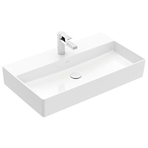 Villeroy & Boch Memento 2.0 Waschtisch 4A228LR1 80 x 47 cm, weiß alpin C-plus, mit Hahnloch, ohne Überlauf
