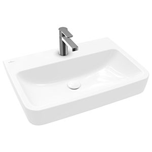 Villeroy and Boch O.novo washbasin 4A4166T2 65x46cm, 2000 hole, square, without overflow, white AntiBac C-plus