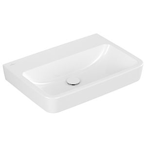 Villeroy und Boch O.novo Waschtisch 4A4168T2 65x46cm, ohne Hahnloch, eckig, ohne Überlauf, weiß AntiBac C-Plus