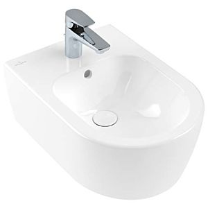 Villeroy et Boch Avento Bidet suspendu 54050001  Blanc, 37 x 53 cm, 1 trou de robinetterie, avec trop-plein