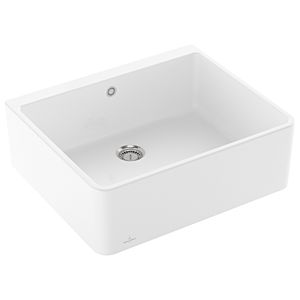 Villeroy and Boch single basin sink 636001R1 waste set with manual actuation, white