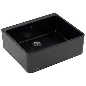Villeroy and Boch single basin sink 636001S5 waste set with manual actuation, ebony