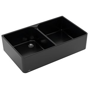 Villeroy and Boch double bowl sink 639001S5 waste set with manual actuation, ebony