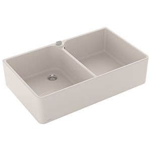 Villeroy et Boch évier double cuve 639002KR garniture de vidange avec actionnement excentrique, crema