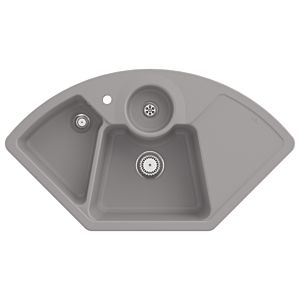 Villeroy and Boch Solo Corner Sink 670801KD Drain Fitting, Manual Operation, Waste Bowl, Fossil