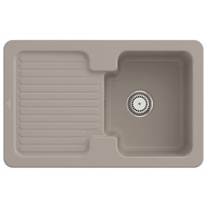 Villeroy und Boch Spüle 674501AM mit Ablaufgarnitur und Handbetätigung, Almond