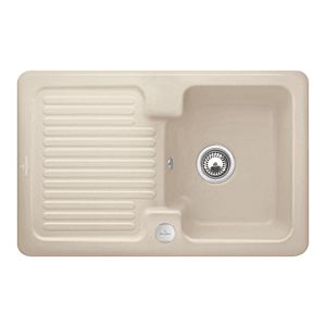 Villeroy und Boch Spüle 674502AM mit Ablaufgarnitur und Exzenterbetätigung, Almond