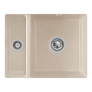 Villeroy and Boch undermount sink 675802AM with drain fitting and eccentric operation, Almond
