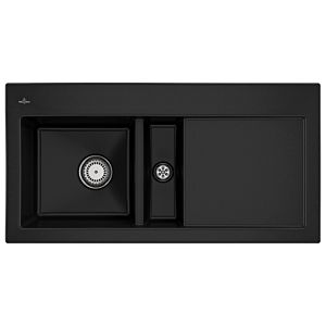 Villeroy and Boch Subway 60 built-in sink 677001J0 left, with drain fitting, manual operation, 1000 x 510 mm, chromite CeramicPlus