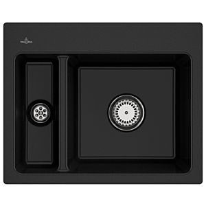 Villeroy and Boch Subway sink 67801FJ0 with waste set and manual operation, chromite