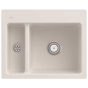 Villeroy and Boch Subway sink 67801FKR with waste set and manual operation, crema